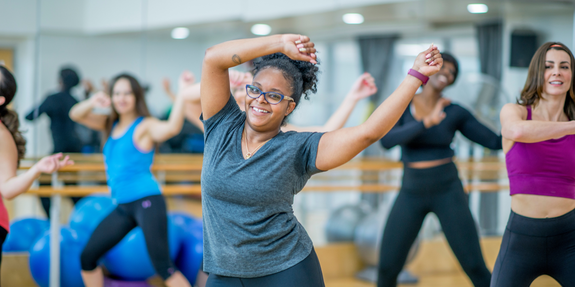 group of women taking part in a dance class