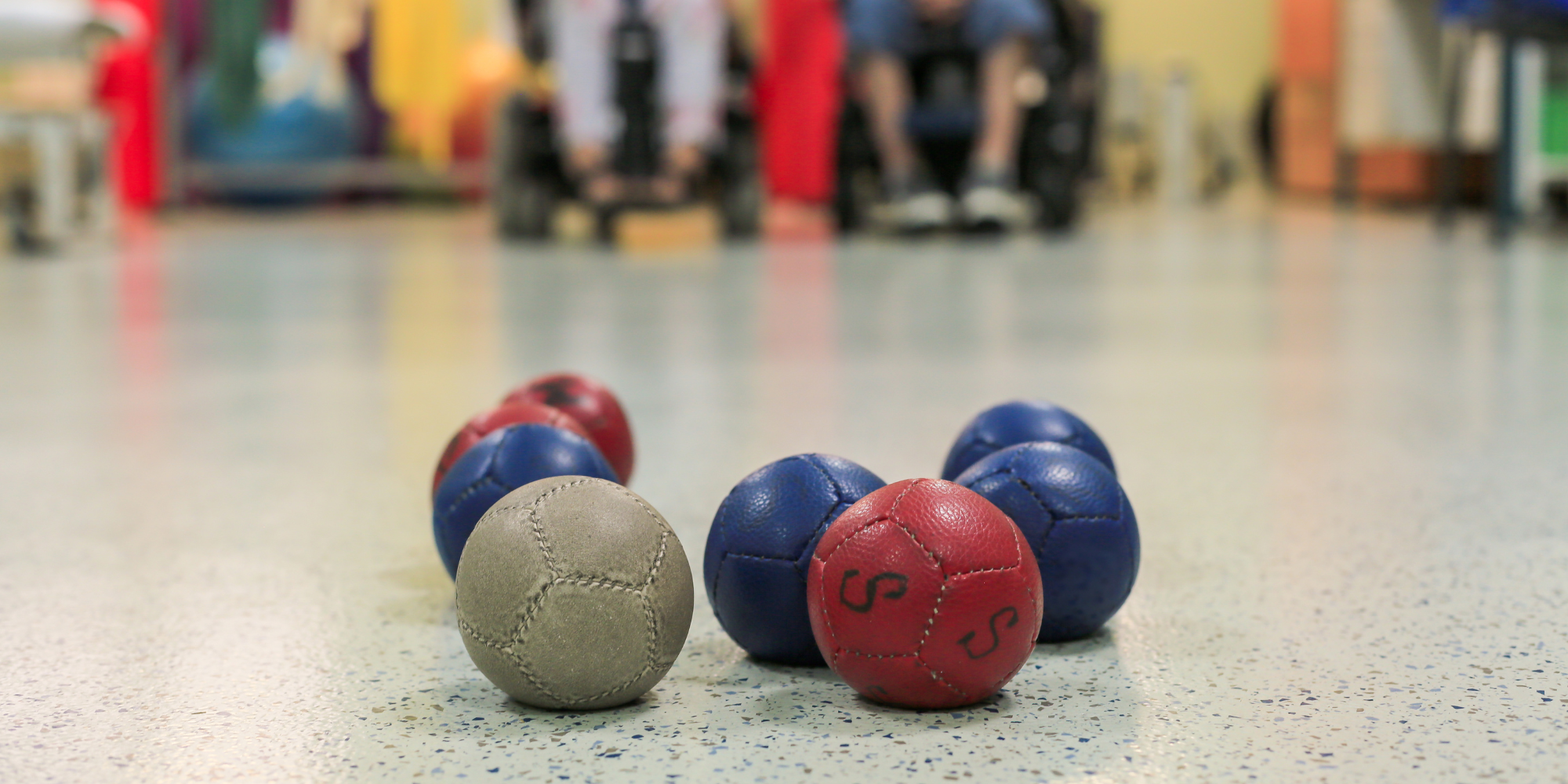 balls in play in a boccia game